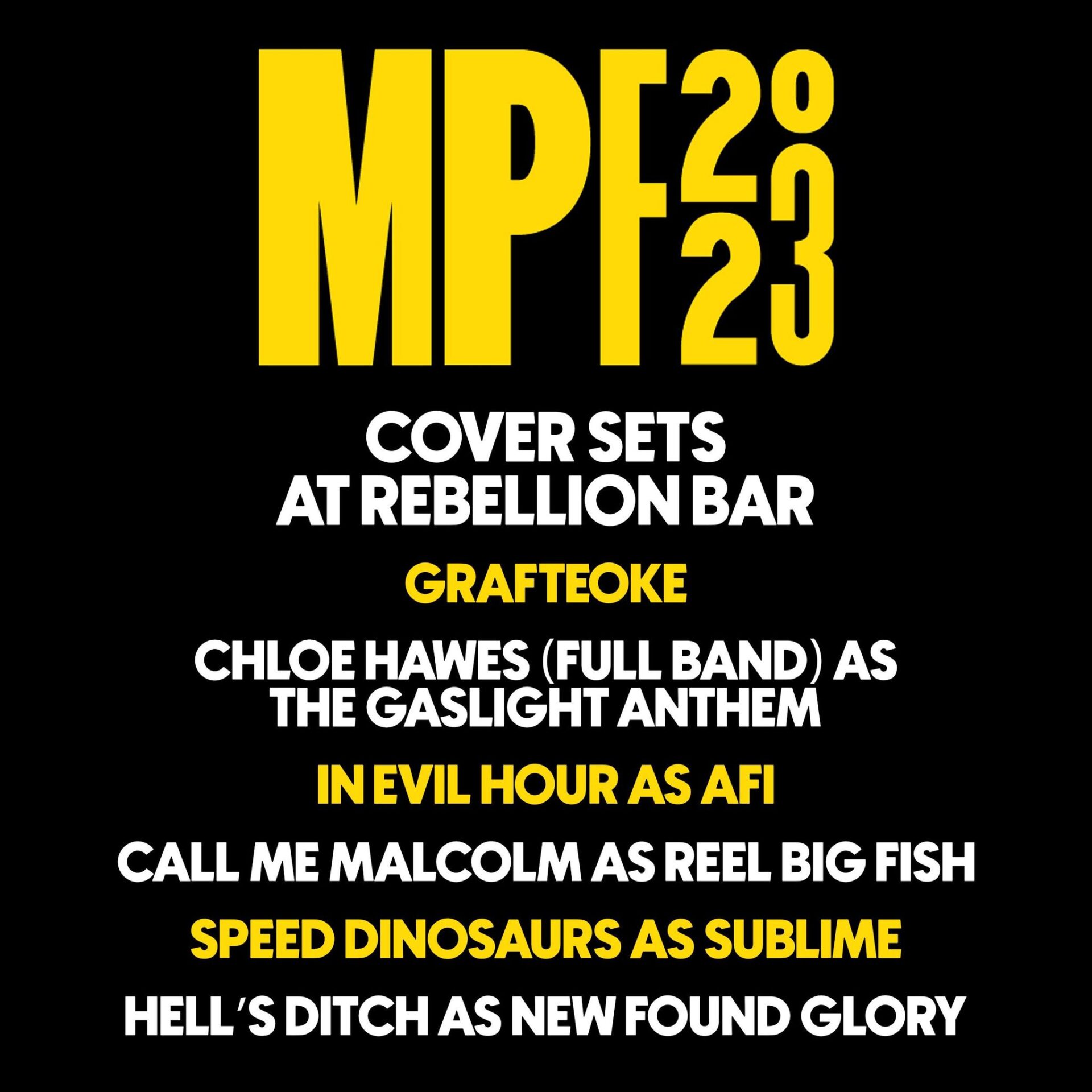 MPF2023: THE COVER BANDS - Manchester Punk Festival